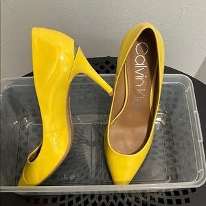 Calvin Klein Bright Yellow Heels